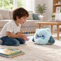 Jouet en peluche hibou interactif AI de Noël avec chat vocal, reconnaissance d'émotions, capteur tactile, éclairage, contrôle à distance par application, compagnon intelligent