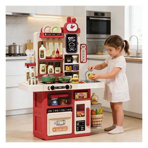 Collection de jouets de cuisine pour enfants : cuisinière, évier, tiroir de rangement, étagère – Apprentissage et développement pour le bonheur à la maison - Product Image 4