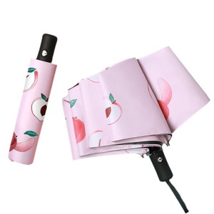 Gros Parasols pour femmes Parasols entièrement automatiques de <span class=keywords><strong>la</strong></span> série Fruit avec protection UV Fonction de pliage contre <span class=keywords><strong>la</strong></span> pluie et <span class=keywords><strong>la</strong></span> brillance - Product Image 1