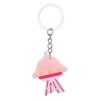 Porte-clés personnalisé astronaute de l'espace Porte-clés pendentif extraterrestre mignon de dessin animé Porte-clés cadeau