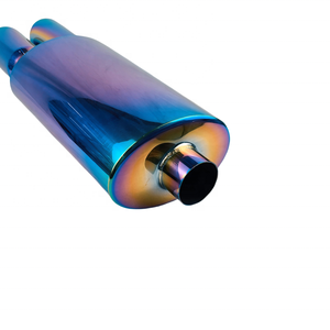 Exhaust <strong>Tip</strong> 2.5'' ID Dual 3'' OD Sport <strong>Sound</strong> <strong>Muffler</strong> <strong>Tips</strong> Rainbow Double Wall - Product Image 6