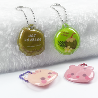 Porte-clés clignotant personnalisé porte-clés 3D lumineux porte-clés personnalisé en plastique souple PVC LED réfléchissant