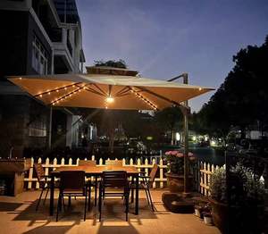 Оптовая продажа, современный ветрозащитный садовый зонт с солнечным светом, зонтик большого размера для открытого ресторана, отеля, внутреннего двора, тренажерного зала - Product Image 6