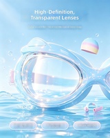 Lunettes de natation d'entraînement pour enfants JW-YY82 avec lentilles en PC, confortables et légères, incluant des bouchons d'oreilles et un bonnet de bain