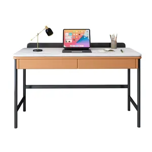 Modern Light Luxury Glossy Rock Board Simple Office Computer Desks Modern Writing Desk Study Home Desk Set