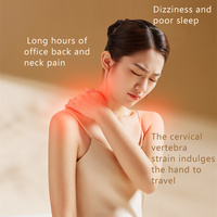 Vibration électrique rechargeable Shiatsu pétrissant le cou et les épaules masseur produits avec chaleur