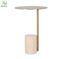Style design, mobilier de maison haut de gamme, salon, petite table basse, tables d'appoint en acier inoxydable et marbre pour la maison