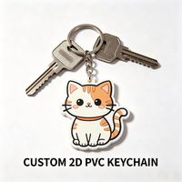 Porte-clés personnalisé en PVC pour animaux de compagnie, pour les amoureux de chiens et de chats, promotionnel pour animaleries, porte-clés en caoutchouc découpé, breloque animale personnalisée, cadeau en gros