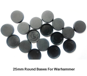 Wargame Miniature 25mm Bases creuses rondes en plastique Warhammer Jeux de table Miniatures Bases rondes en plastique - Product Image 4