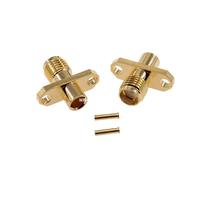 Conector Coaxial RF de 90 Grados para Panel, Hembra, 4 Orificios, Montaje en Panel, 1P Cobre, Suministro de Fábrica