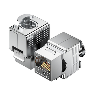 High Quality 8p8c Ethernet Rj45 Cat5 Cat5e Cat6 Cat6a Connector <strong>Shielded</strong> <strong>Face</strong> Plate Modular Jack - Product Image 1