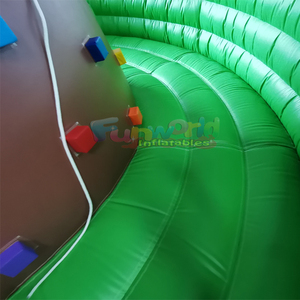 Muro de escalada inflable comercial de PVC con temática de la selva y juegos deportivos de desafío para carnavales al aire libre. - Product Image 6