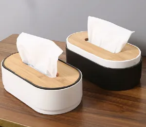 סיטונאי Creative הרמת סגלגל רקמות קופסא עם מכסה עץ