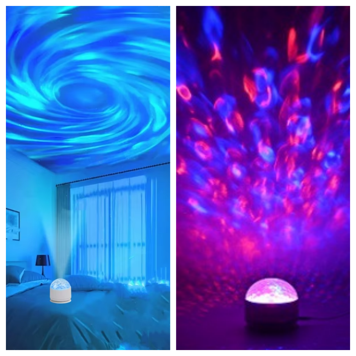One Lamp with 2 Shapes [Blue Nebula + Purple Starry Sky ]