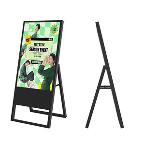 Ultra Slim Digital Signage LCD Portable Vertical Advertising Machine Foldable Display Totem Kiosk for Retail Store Animation - Product Image 1