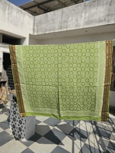 ผ้าพันคอผ้าโสร่งพิมพ์ลายดอกไม้ทำจากไม้ทำด้วยมือชุดชายหาดผ้าฝ้ายน้ำหนักเบาสำหรับผู้หญิงผ้าพันคอ Bagru หรูหรา - Product Image 6