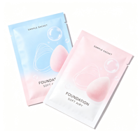 Sac d'échantillons de fond de teint à usage unique pour voyage, impression personnalisée, thermoscellé, étanche, recyclable, emballage d'essai de maquillage, sac cosmétique