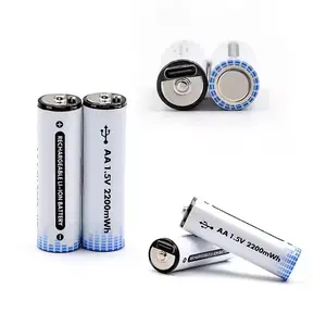 2024 New Rechargeable 1.5V AA 14500 Li-ion Faster Charge Type C Li Ion Battery With USB Port