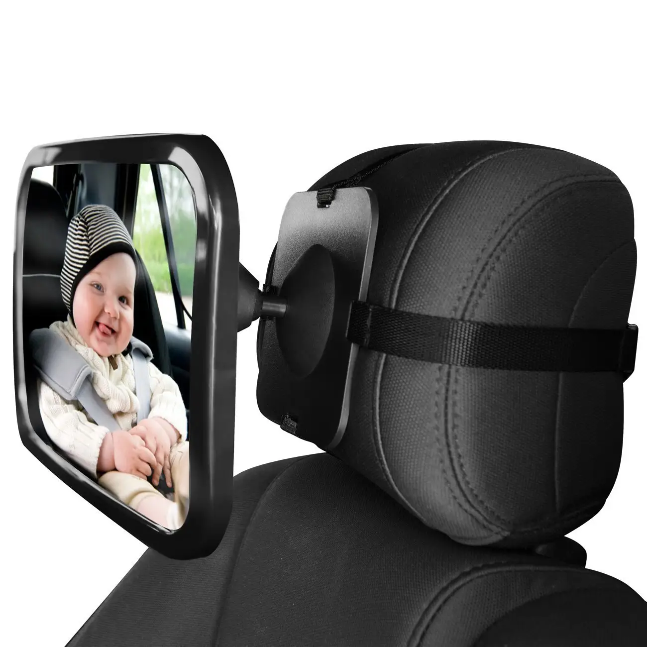 2022 baru cermin kursi mobil bayi persegi panjang klasik berputar 360 cermin mobil bayi tampilan jernih cermin keamanan mobil bayi