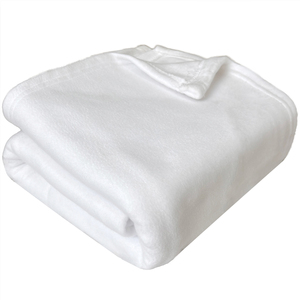<span class=keywords><strong>Couverture</strong></span> polaire vierge pour sublimation, blanche, tricotée unie, 100 % polyester, pour impression à grande échelle, production en gros - Product Image 2