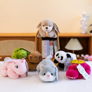 Jouet en peluche mignon en forme de petit animal (Panda, Crocodile, Capybara) pour enfants, jouet de décompression musical à pincer - Product Image 2