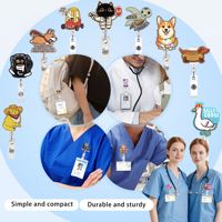 Broche télescopique créative en plastique scintillant en forme d'animal, à clipser pour infirmière, livraison directe transfrontalière