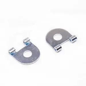 Customized Sheet Metal Flat Spring Steel Clips Wire Retainer Clip Small U Spring Clip Fasteners for Electrical Battery Contato