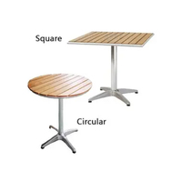 Plateau de table en polybois avec bordure métallique imperméable, plusieurs couleurs au choix, pour table de salle à manger extérieure, balcon, jardin