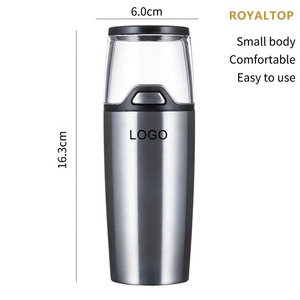 Mini salière de mer électrique de 6 pouces et moulin à poivre noir ensemble 6 piles AA moulin à épices de cuisine en acier inoxydable avec boîte personnalisée - Product Image 3