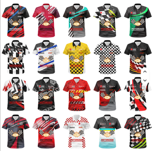 Camisa de Carreras de Autos y Motociclismo para Hombre, Personalizada con el Logotipo del Club, Estampado Sólido F1, Elástica, Transpirable, de Poliéster/Algodón - Product Image 3