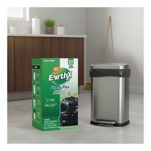 ถุงขยะ EarthX Strong Flex ขนาด 33 แกลลอน แบบมีเชือกรูด ไม่มีกลิ่นอับ ใช้ได้หลากหลาย 20 ใบ - Product Image 3