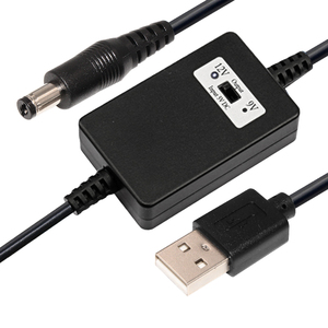 1.5เมตร20AWG USB AM TO DC 5.5*2.1mm 5V Step Up 9V 12V Step-up DC/DC Boost Converter สายสำหรับ WiFi เราเตอร์ - Product Image 1