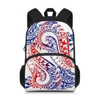 Production en petite série, sacs à dos personnalisés avec motif tribal polynésien Elei, pour voyages, plein air, école, impression à la demande, sacs à dos de 15 pouces