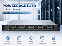 Serveur en rack 1U R260, processeur Intel Xeon E-2400, mémoire DDR5 ECC, serveur d'entreprise à faible profondeur pour centre de données SMB