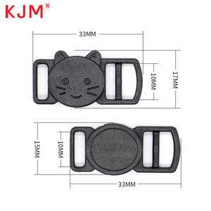 Logotipo personalizado Color Pequeño Collar DE SEGURIDAD Hardware Negro Mini Ajustable Gato Breakaway Hebilla para Gato Collar - Product Image 3