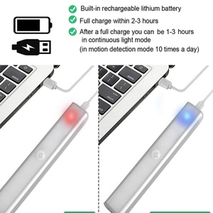 EGH โมเดิร์น 39 LED สมาร์ทไลท์เซ็นเซอร์ตรวจจับความเคลื่อนไหวแบบชาร์จไฟได้โคมไฟข้างเตียงสีขาวอุ่นสำหรับห้องนั่งเล่นในบ้านดีไซน์ร่วมสมัย - Product Image 5
