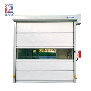 Seppes High Quality PVC Radar Induction Fast Roll Up Door High Speed Door With 304SS Steel Door Frame Wholesale Prices