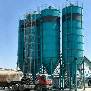 Silo de stockage de ciment 50T 100T 200T, réservoir vertical en acier boulonné avec pompe et moteur pour le stockage en vrac de cendres volantes en poudre, pour la construction en béton - Product Image 6