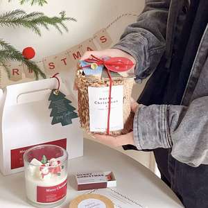 Ensemble de bougies votives aromatiques en sapin du Nord de style nordique pour Noël et le Nouvel An, idéal comme cadeau de Thanksgiving - Fait main et écologique - Product Image 1