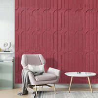 Panneau acoustique en polyester ignifuge écologique haute densité 12/24 mm NRC 0,85 |   Carrelage mural en feutre PET, couleur personnalisée, style moderne pour studio