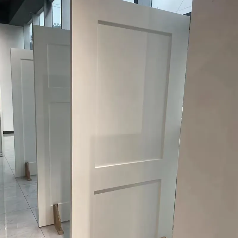 North America Modern Interior Moulded Door 2 -Panel wooden Hollow Core White Primed Door