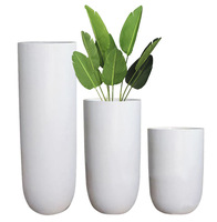 Pot en fibre de verre à surface texturée, léger et durable, écologique, pour extérieur – Vente directe usine