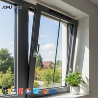 Fenêtres à battants et à basculer en aluminium de style français, grandes, forgées, pour maison et villa, conformes aux normes NFRC et CSA, pour usage domestique.