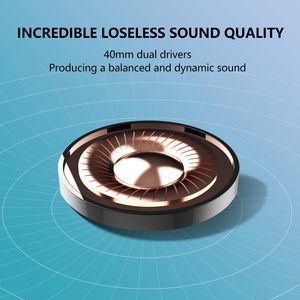 Auriculares Inalámbricos Universales con Cancelación Activa de Ruido, BT 5.3, Sonido Envolvente Estéreo, Auriculares Supraaurales - Product Image 3
