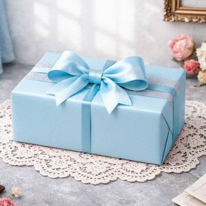 <b>Blue</b> metallic gift wrapping <b>paper</b> with a romantic and sophisticated look Plain floral gift wrapping <b>paper</b> Customizable - Product Image 1