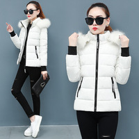 Mantel musim dingin pendek Slim-Fit wanita Cross-Border jaket berlapis katun baru dalam perdagangan luar negeri ukuran Plus