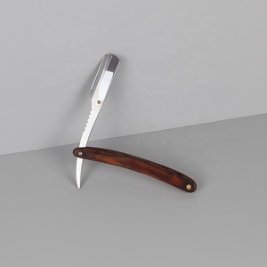 High Quality Wooden Handle <strong>Straight</strong> <strong>Razor</strong> Replaceable Blade Shaving <strong>Razor</strong> for Face Shaving - Product Image 3