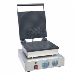 Kitchbox Industrial Comercial Acero Inoxidable Antiadherente Cornet Maker con Temporizador de 1-5 Min - Product Image 1