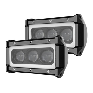 Barre lumineuse LED 55W pour tout-terrain, lampe blanche et jaune DRL 5 pouces, spot pour camionnette 4x4 - Product Image 5