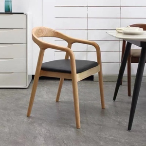 Silla nórdica ligera de lujo para Hotel o cafetería, tapizada de cuero - Product Image 3
